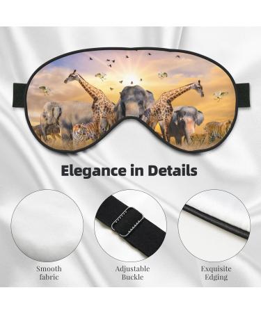 Vintage Wildlife Protection Print Sleep Eye Mask | Soft Eyeshade for Travel & Night Sleep - Buy Online on GoSupps.com