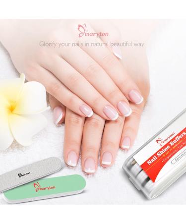 Maryton Nail Buffer and Shine Kit - Ultimate Mini Fine Nail File and Buffers for Natural Nails - Manicure Kit 4 Count - Buy Online on GoSupps.com