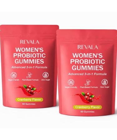 WSJAWH Revala 10-in-1 Viginal Probiotic Gummies for Women Including Probiotic Strains Prebiotic Fiber & Vitamins Supports Digestive Balance Feminine Microbiome & Hormonal Harmony 60 Gummies (2)