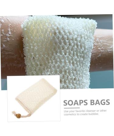 Healeved 3pcs Soap Bath Bag Sack Exfoliator Bubble Foam Net Bar Soap Pouch Sponge Exfoliating Soaps Nylon - Buy Online on GoSupps.com
