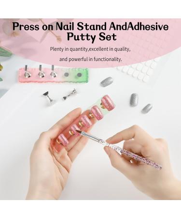 Prasacco 2 Sets Nail Stand for Press on Colorful Nail Holder for Painting Magnetic Nails Display Practice DIY Nail Display Stand with 2 Sheets Adhesive Tabs Nail Art Tools for Home Beginner Salon - Buy Online on GoSupps.com