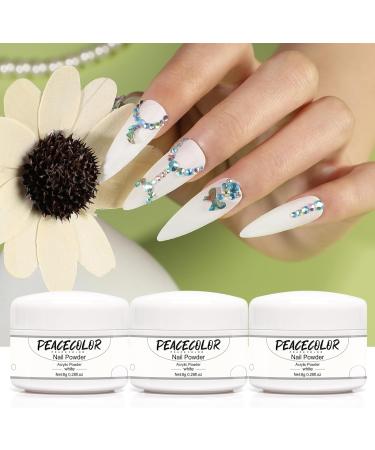 PEACECOLOR 3PC 8G White Acrylic Powder Set Professional for Quick Acrylic Nail Extension Acrylic Nail Kit Long-Lasting Nail Carving No Nail Lamp Needed DIY Nail Art at Home Gifts for Women Girls XA-47 - Buy Online on GoSupps.com