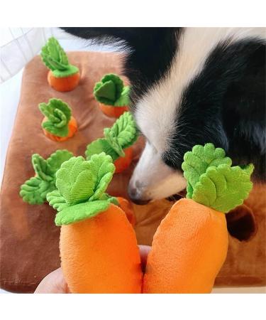 HICAS Dog Carrot Plush Snuffle Mat Toy for Foraging and Stress Relief - Buy Online on GoSupps.com
