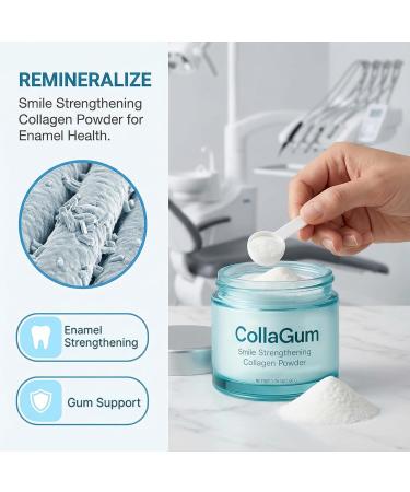 Collagum Smile Strengthening Collagen Powder Collagen Tooth - Hydroxyapatite Toothpaste Care Powder Protect Gum - Buy Online on GoSupps.com