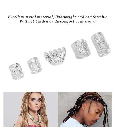 300 Pieces Silver Beard Beads - DIY Retro Lightweight Viking Hair Accessories for Men & Women - Buy Online on GoSupps.com