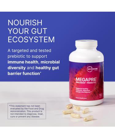 Microbiome Labs MegaSporeBiotic (60 Capsules) + MegaPre (180 Capsules) Probiotic Prebiotic Bundle - Spore-Based Probiotic with Prebiotic Fiber Supplement - Buy Online on GoSupps.com