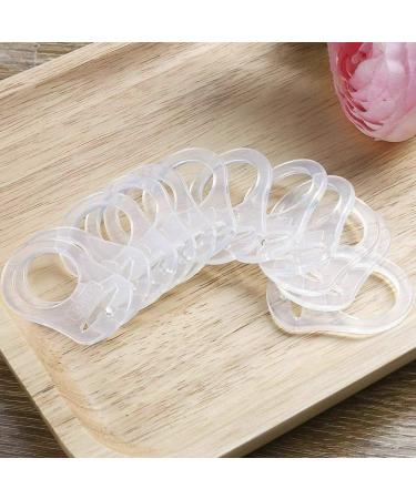 Transparent Silicone Pacifier Ring Connector - 10 Pack for MAM NUK - Durable Button Style | Ideal for Pacifier Chains - Buy Online on GoSupps.com
