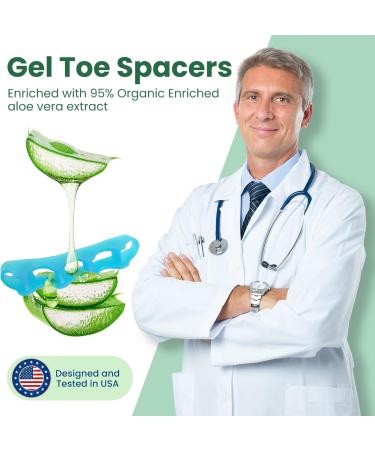 Buy XL Gel Toe Separators (6Pcs) - Bunion Relief & Hammer Toe Solution with Aloe Vera | Comfortable Toe Stretchers for Men & Women | Perfect for Yoga Practice - Buy Online on GoSupps.com