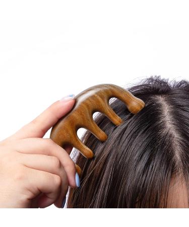 Moreinday Handmade Sandalwood Scalp Massager Comb Gift for Women - Lucky 02 - Buy Online on GoSupps.com