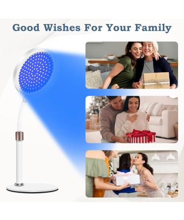Red Light Lamp for Face 100LEDs Red and Blue Light Device 415nm Blue & 660nm Red & 850nm Infrared Light Adjustable Height Angle & Brightness for Home/Office Use Red&Blue - Buy Online on GoSupps.com