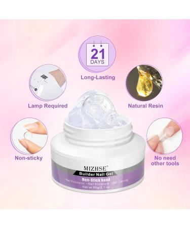 MIZHSE 60g/2.1oz Solid Builder Gel for Nail 4 in 1 Clear Sculpture Solid Nail Extension Gel for Nail Non-Sticky Hand Builder Gel Carving Gel Modeling Nail Art Gel Solid Clear Builder Gel - Buy Online on GoSupps.com