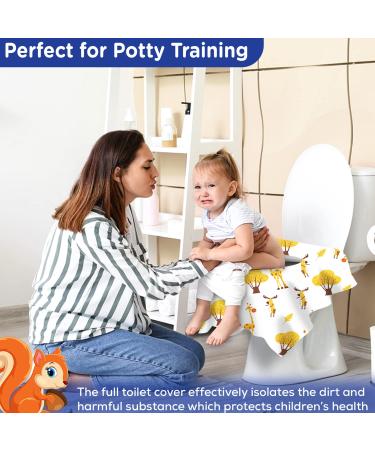 40-Pack Disposable Toilet Seat Covers - BABEnjoy Giraffe Pattern Extra Large - Ideal for Kids, Toddlers, and Adults - Potty Training, Public Bathrooms, Airplanes - Buy Online on GoSupps.com