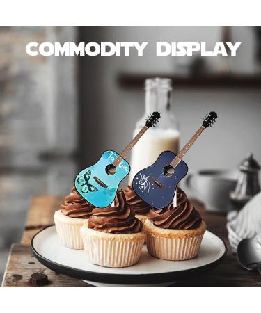 18pcs Glitter Popular Singer Guitar Dessert Cupcake Topper Cheer to Worldwide Concert Theme Decor Pick for Fan Men Women Happy Birthday Party Decorations Supplies - Buy Online on GoSupps.com