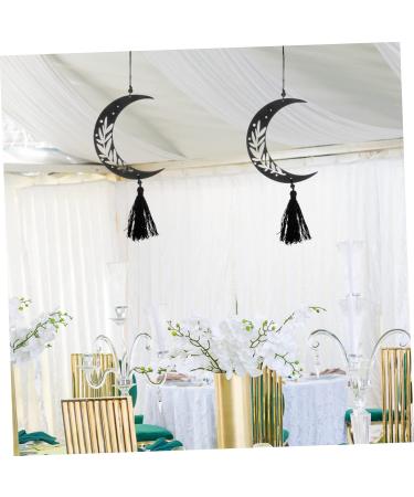 Cabilock Artwork for Farmhouse Shape Bohemia Pendant Wooden Home Hanging Living Bedroom Room Decorative Moon - Buy Online on GoSupps.com