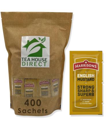 Harrisons English Mustard | Perfect for Picnics and Travel | Tangy Sauce Anytime Anywhere | 400 Sachets