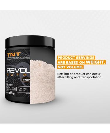 Revolution Nutrition TNT Pre-Workout Powder Pumps & Strength Extreme Intensity Hyper Concentrate Citrulline Malate 2:1 Beta Alanine Agmatine Sulfate Caffeine For Men & Women 255g 30 Servings (Candy Peach 0.56 Pound) - Buy Online on GoSupps.com