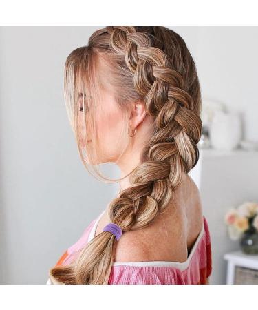 EnixwH 100 Pieces Elastic Hair Ties Girl's Hair Elastic Mini Colorful Ponytail Ties Multicoloured Hair Bands for Girls for Women Men and Children - Buy Online on GoSupps.com