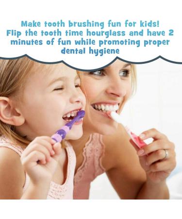 JUNDUN Children's Toothbrush Set with Smiley Sand Timer - 3 Color Hourglass for 2-Minute Teeth Brushing - Buy Online on GoSupps.com