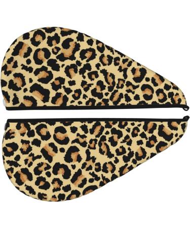 Leopard Microfiber Hair Towel | Soft & Super Absorbent Quick Dry Wrap for Women Ideal for Long Curly & Thick Hair - Buy Online on GoSupps.com