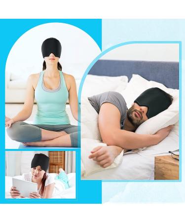 Tolaccea Gel Ice Headache Relief Cap - Hot & Cold Therapy for Migraines, Tension, Puffy Eyes - Black (One Size) - Buy Online on GoSupps.com