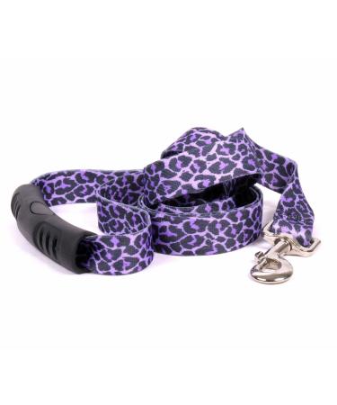Yellow Dog Design Leopard Purple EZ-Grip Dog Leash with Comfort Handle 3/4" X 60" (5 feet) Long