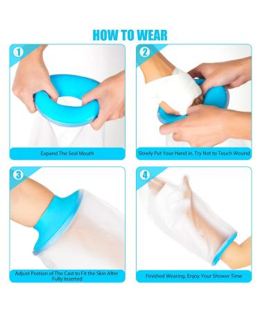 Waterproof Hand Cast Cover - Shower & Bathing Protector for Broken Hand, Finger, Wrist - Reusable & Clear Cast Dressing - Watertight & Dry - Buy Online on GoSupps.com