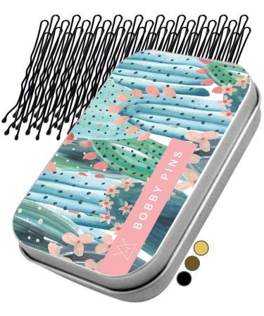 Hawwwy 300 Pieces Premium Bobby Pins with Cute Case for Buns Hair Pins for Kids Girls and Women Thick Hair and Thin Hair Great for All Hair Types - Black Bobby Pins With Storage Case