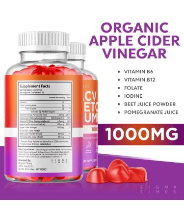ACV Keto Gummies - Advanced Plus Formula with Apple Cider Vinegar (60 Gummies) - Buy Online on GoSupps.com