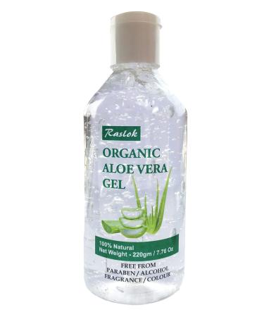 Raslok Aloe Vera Gel 100% Pure Natural Organic Aloe Gel For Moisturizing Face Skin & Hair Care,Durable Moisturizing Hydrating Soothing After Sun Repair Non-Sticky (7.76 OZ)