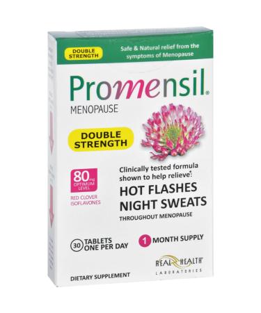 Promensil Menopause - Double Strength - Relief Hot Flashes Night Sweats - 30 Tablets