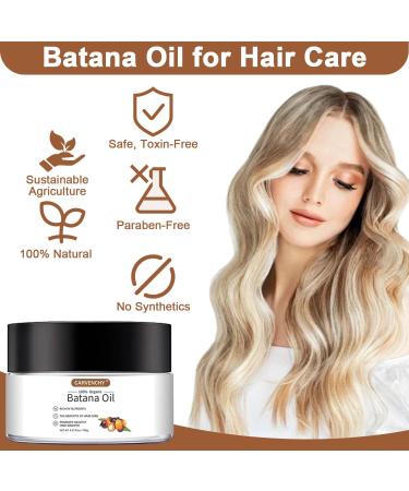 Batana Oil for Hair Growth 100% Pure Organic Raw Batana Oil as Hair Mask Scalp and Hair Oil Repairs Damaged Hair & Skin Nourishes Thin Hair Scalp Skin Reduces Hair Loss 120g/4.2oz Miracle Hair Oil - Buy Online on GoSupps.com