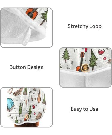 Camper Cactus Hair Towel 2 Pack - Super Absorbent Quick Dry Hair Turbans & Head Towels for Women & Girls - Buy Online on GoSupps.com