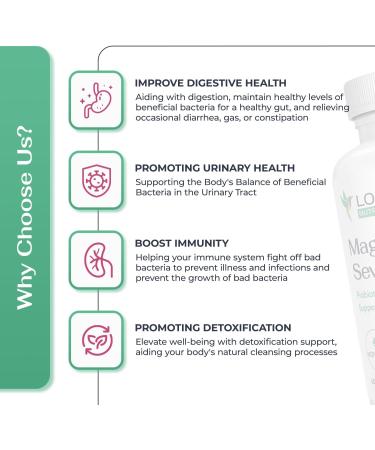 logos nutritionals MagniFlora Seven Probiotic 5 Billion CFU - 60 Vegan Capsules 7 Strain Blend for Digestive Health Immune Boost Probiotic Supplements for Men & Women - Buy Online on GoSupps.com