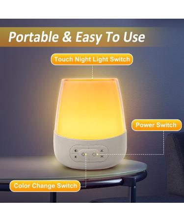HKAI Baby Sound Machine - White Noise Night Light with 20 Soothing Sounds - Timer & Memory Function for Toddler Sleep Trainer - Perfect for Nursery, Kids & Toddler Bedroom - Buy Online on GoSupps.com