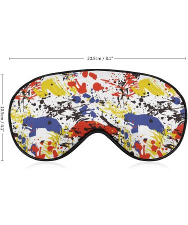 Colorful Ink Splashes Sleep Mask for Women | Adjustable Eye Shades with Elastic Strap | Perfect for Travel & Relaxation - Buy Online on GoSupps.com