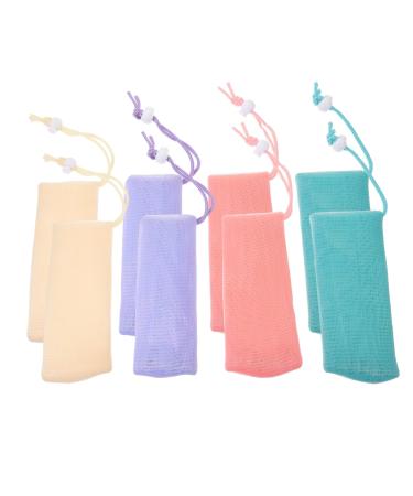 DOITOOL Shampoo 8pcs Face Facial Soap Holder Soap Bar Bag Soap Net Travel Cleasing Milk Storage Shampoo Bar Bag