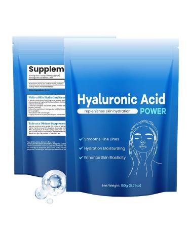 Hyaluronic Acid Powder for Face DIY Hyaluronic Acid Serum Low Molecular Weight Hyaluronic Acid Powder for Skin Hydration and Moisture Support (1pack)