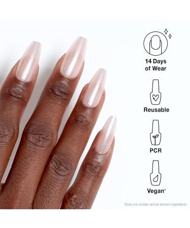 OPI xPRESS/ON Long Coffin Press On Nails - Reusable Nail Art with Glue | Throw Me a Kiss | Durable & Non-Damaging - Buy Online on GoSupps.com