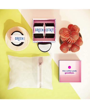 Green Estate Reusable Cotton Rounds - Dual Sided Makeup Remover Pads - Ecofriendly & Washable Toner Wipes - Affordable Cosmetic Pads - Planting a Tree with Every Purchase! - Buy Online on GoSupps.com