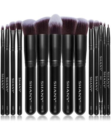 SHANY 14-Piece Makeup Brush Set - Black Bombshell Kabuki Brushes for Foundation Powder Concealers & Eye Shadows - Premium Quality Makeup Tools - Buy Online on GoSupps.com
