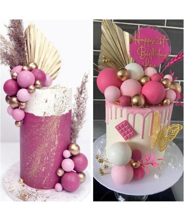 Astaron 32-Piece Pink Gold Cake Topper Set | Mini Balloons & Rabbit Decorations for Weddings Baby Parties & Birthdays - Buy Online on GoSupps.com