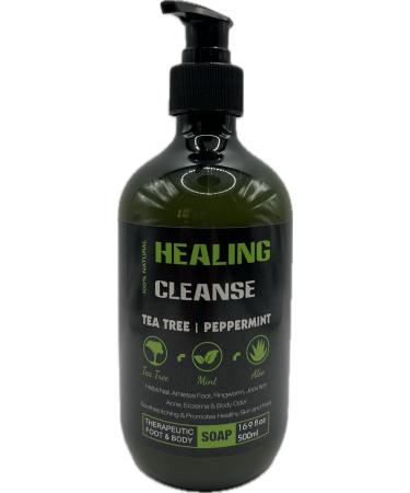 Thrive Botanicals Tea Tree Peppermint and Aloe Body Wash: Assists with Nail Health Athlete's Foot Ringworm Jock Itch Acne Eczema and Body Odor - Encourages Healthy Skin and Feet.