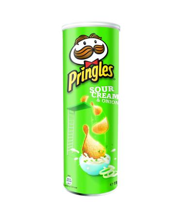Pringles Pack of 3 Pringles Sour Cream & Onion potato tubes 165g green