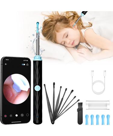 AVM Ear Wax Removal 3.6mm 1296p HD Wireless Pocket LED Camera Ear Endoscope with 8 Earwax Cleaner Kit for Kids Adults Pet for iPhone Android Phone and Tablet(Black) Black-YY10