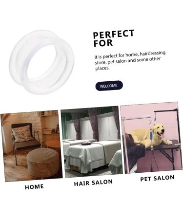 Minkissy Silicone Scissor Finger Protectors - 8 Pack | Comfortable Hairdressing Scissor Rings | Durable White Pebble Gel Design - Buy Online on GoSupps.com