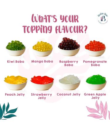 Boba Bar London | Bubblicious Mixed Bubble Tea Kit | 8 Mixed Tea Flavours | 8 Boba & Jelly Toppings | Tapioca Pearls | 8 Bamboo Straws | 8 Tea Bags | 2 Recipe Cards Boba Bar London | Bubblicious Mixed Bubble Tea Kit | 8 Mixed Tea Flavours | 8 Boba & Jelly - Buy Online on GoSupps.com