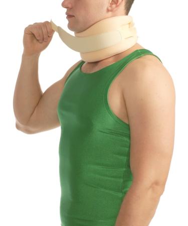 Cervical Vertebra Bandage Neck Brace - Hard Insert Neck Support 1005 Beige | International Shipping - Buy Online on GoSupps.com