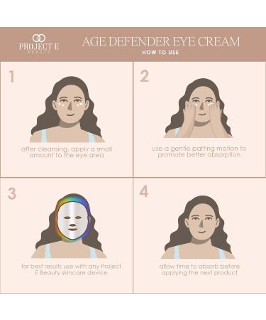 Project E Beauty Age Defender Eye Cream - Brightening & Smoothing Anti-Aging Eye Treatment Reduces Dark Circles & Lines Hydrating Formula 15g - Buy Online on GoSupps.com