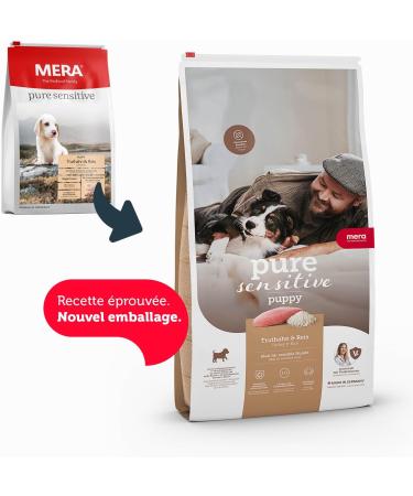 MERA pure sensitive Puppy Turkey and Rice (1 x 4 kg) Easy to Digest Kibble for Puppies Gluten-Free Wheat-Free Food - Buy Online on GoSupps.com