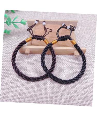 CALLARON 24 pcs Fashion Friendship Women's Wave Bracelet Bead Lucky Bangles Bracelets for Women Bracelet line red Bracelet Hand Strap Accessories Year of Birth Lucky Bracelet 12cm Black - Buy Online on GoSupps.com